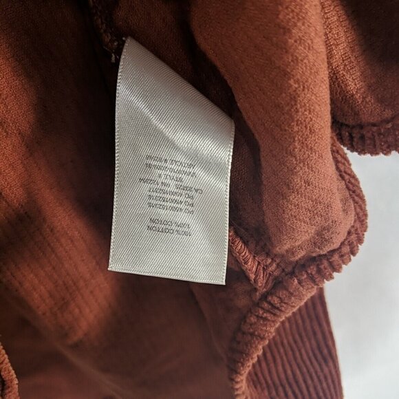 Aritzia Denim Forum Nina Orange Corduroy Button Jacket Shirt Long Sleeve 2 - Picture 5 of 13